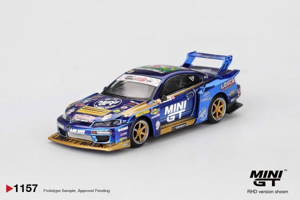 Mini GT MGT01157 Nissan LB-Super Silhouette S15 SILVIA #555 Team MINI GT Liberty Walk 2025 Formula Drift